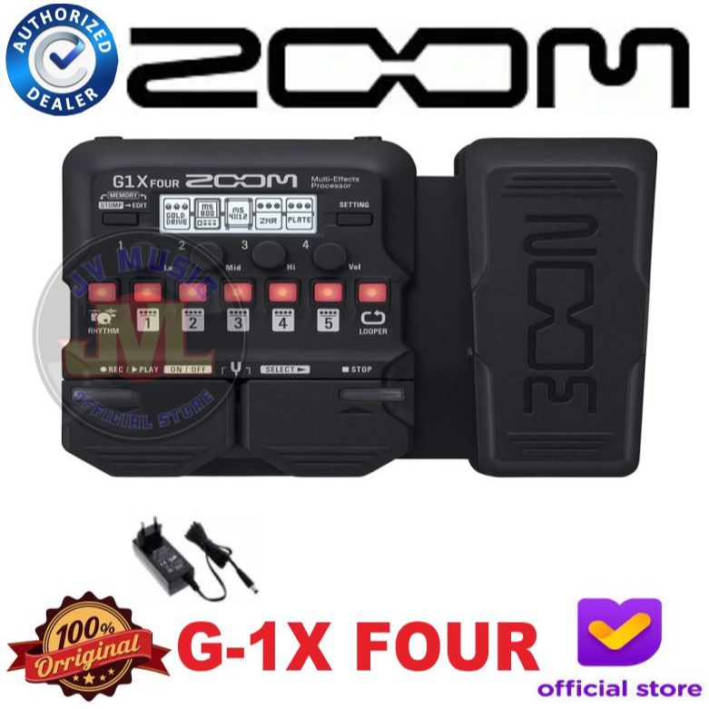 Zoom G1X FOUR Multi-effects Processor with Expression Pedal Zoom G-1X Four
