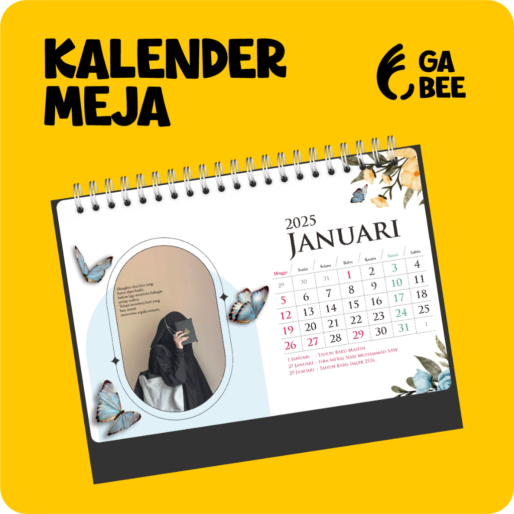 

KALENDER MEJA 2025 DUDUK UKURAN 21X15 CM A5 KALENDER PLANNER UNIK MINIMALIST 2025 AESTHETIC KEKINIAN