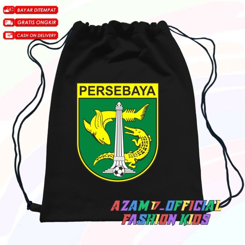 (BISA COD) TAS SERUT STRING BAG ANAK PERSEBAYA SURABAYA FREE NAMA / TAS SERUT CORDURA PERSEBAYA SURA