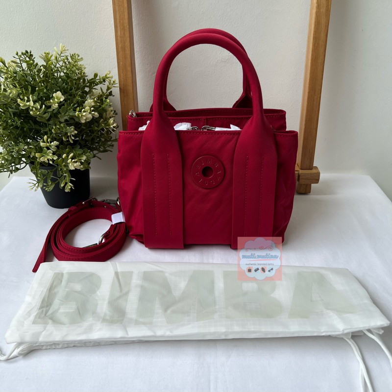 BYL Small Red Nylon Shopper Bag