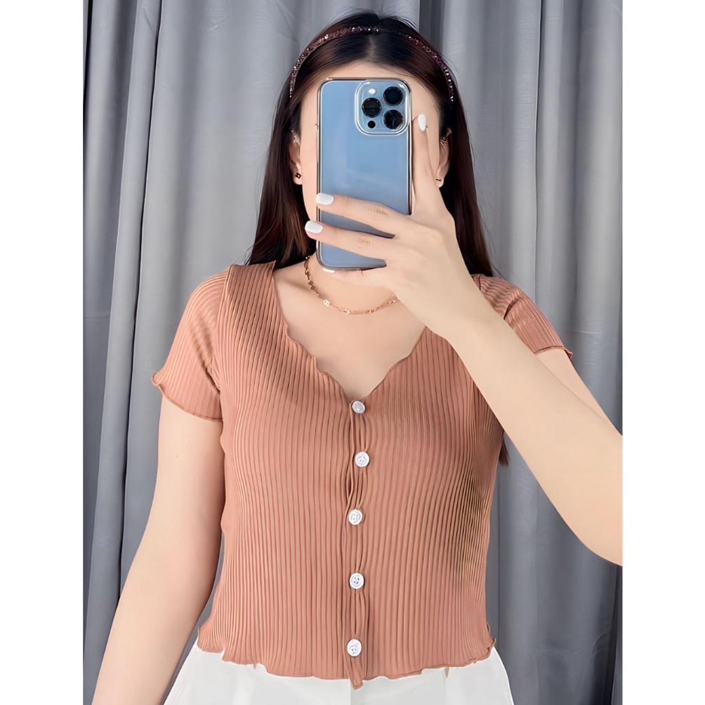 KODE PRODUK D7SIP9175 Knit Top Cardigan rajut crop wanita lengan pendek Leher VNeck  Kardigan crop k