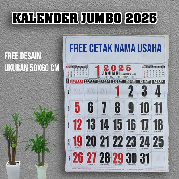 

Kalender 2025 UKURAN JUMBO