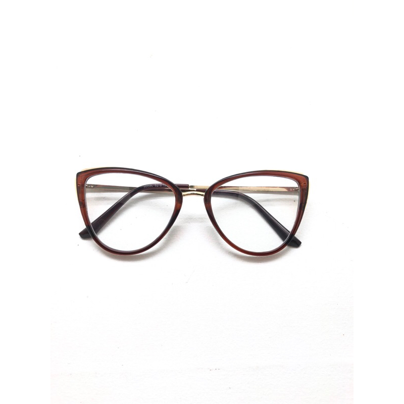 Kacamata Wanita Model Cat Eye Besar 3002 aL Lensa Minus