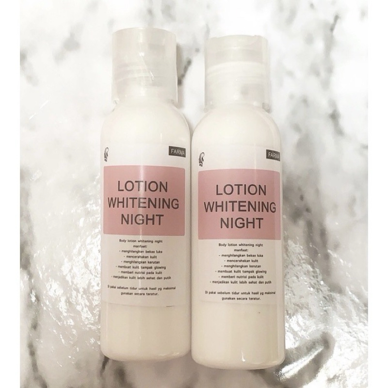 body lotion pemutih badan lotion whitening night 100ml dan 250ml handbody whitening hb lotion hb pem