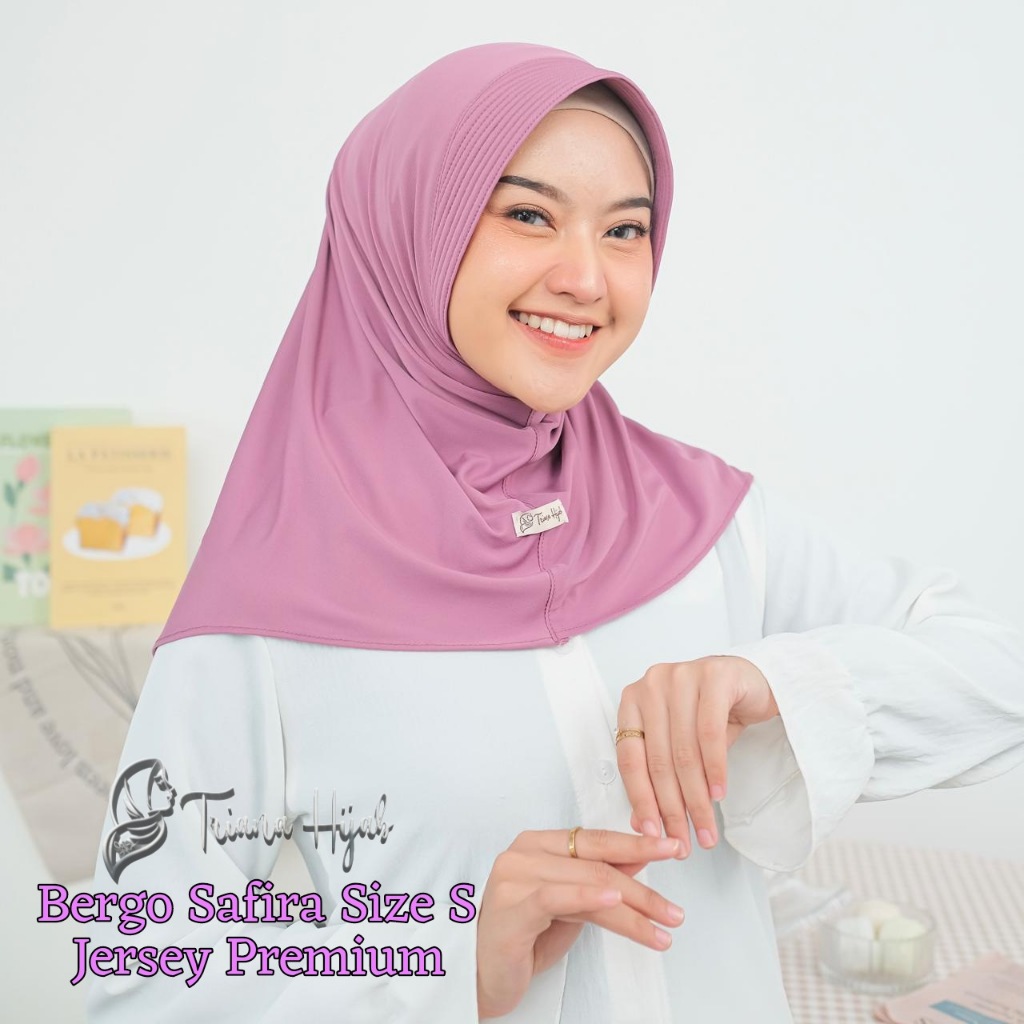 Hijab Instan Bergo Shafira Jilbab Sport Olahraga Jersey Premium