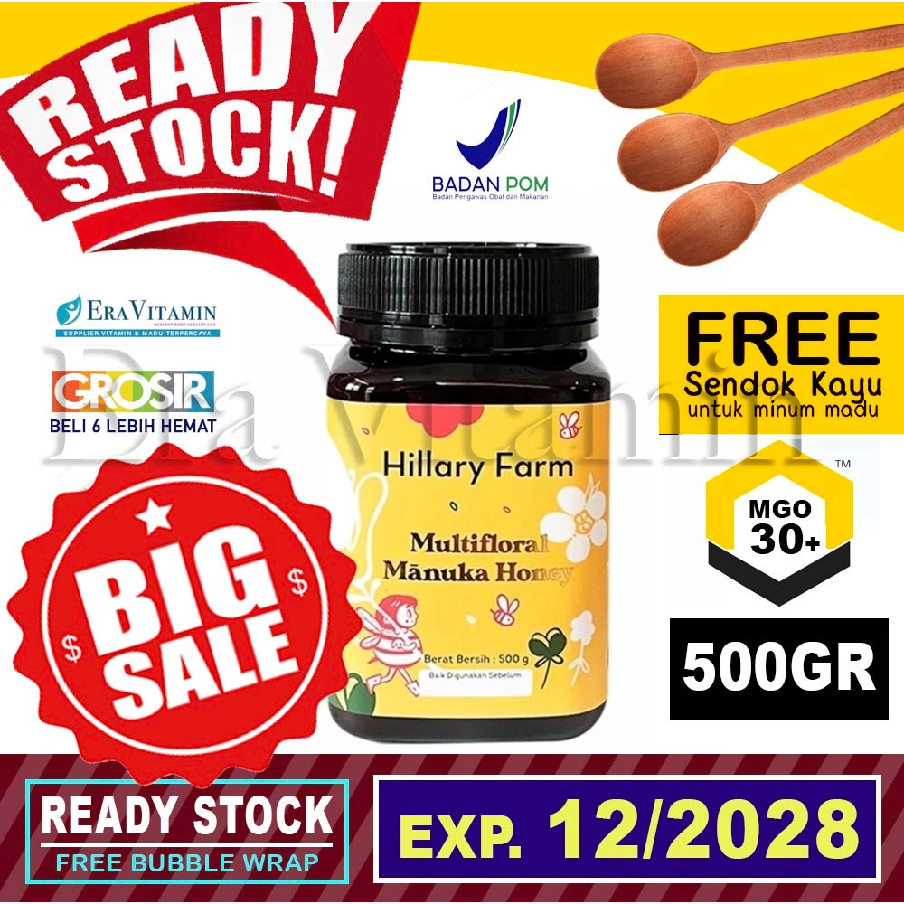 

Hillary Farm Multifloral Manuka Honey Blend 500gr - madu manuka anak MGO 30