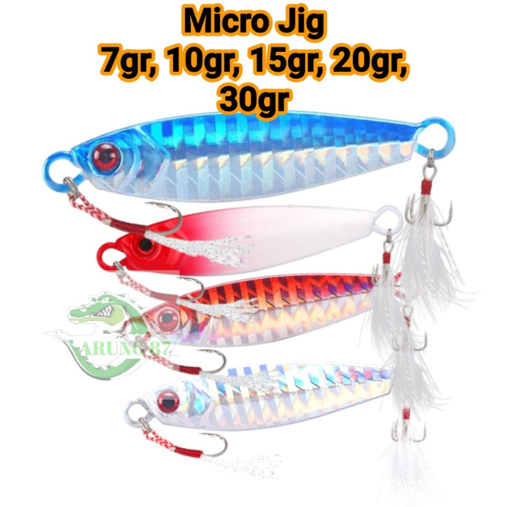 UMPAN MANCING LURE MICRO JIG 7.10.15.20.30 GRAM JIG UL