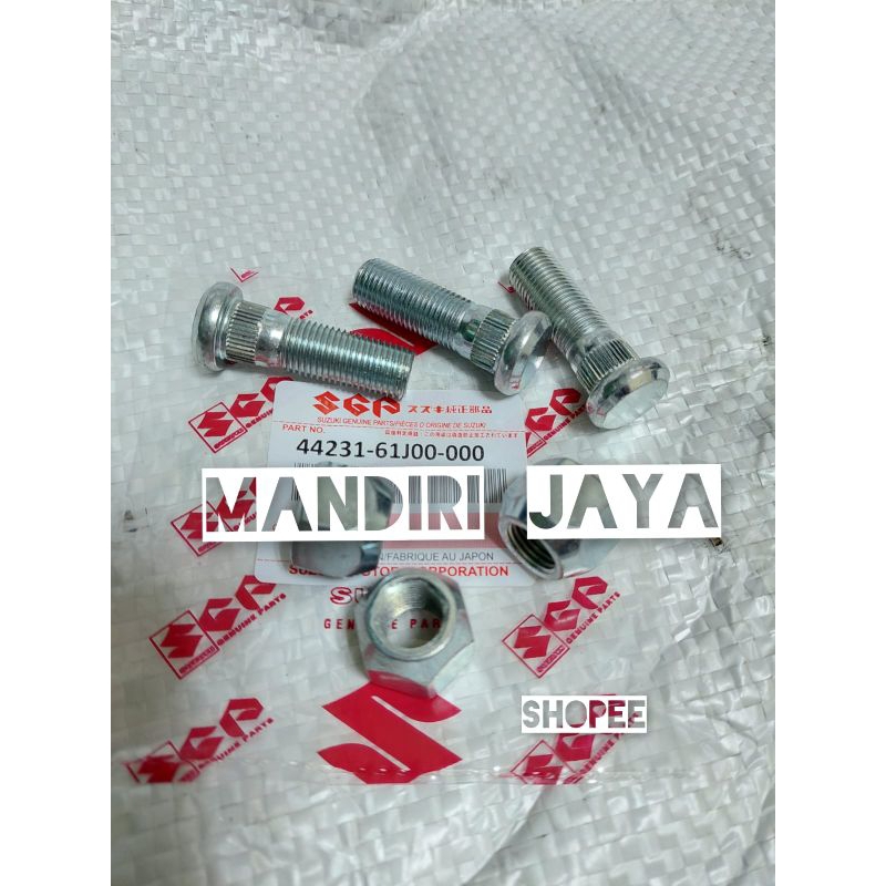 Hub bolt short (pendek) baut roda + mur Suzuki New Carry Pick Up / New Carry Mini Bus Ori