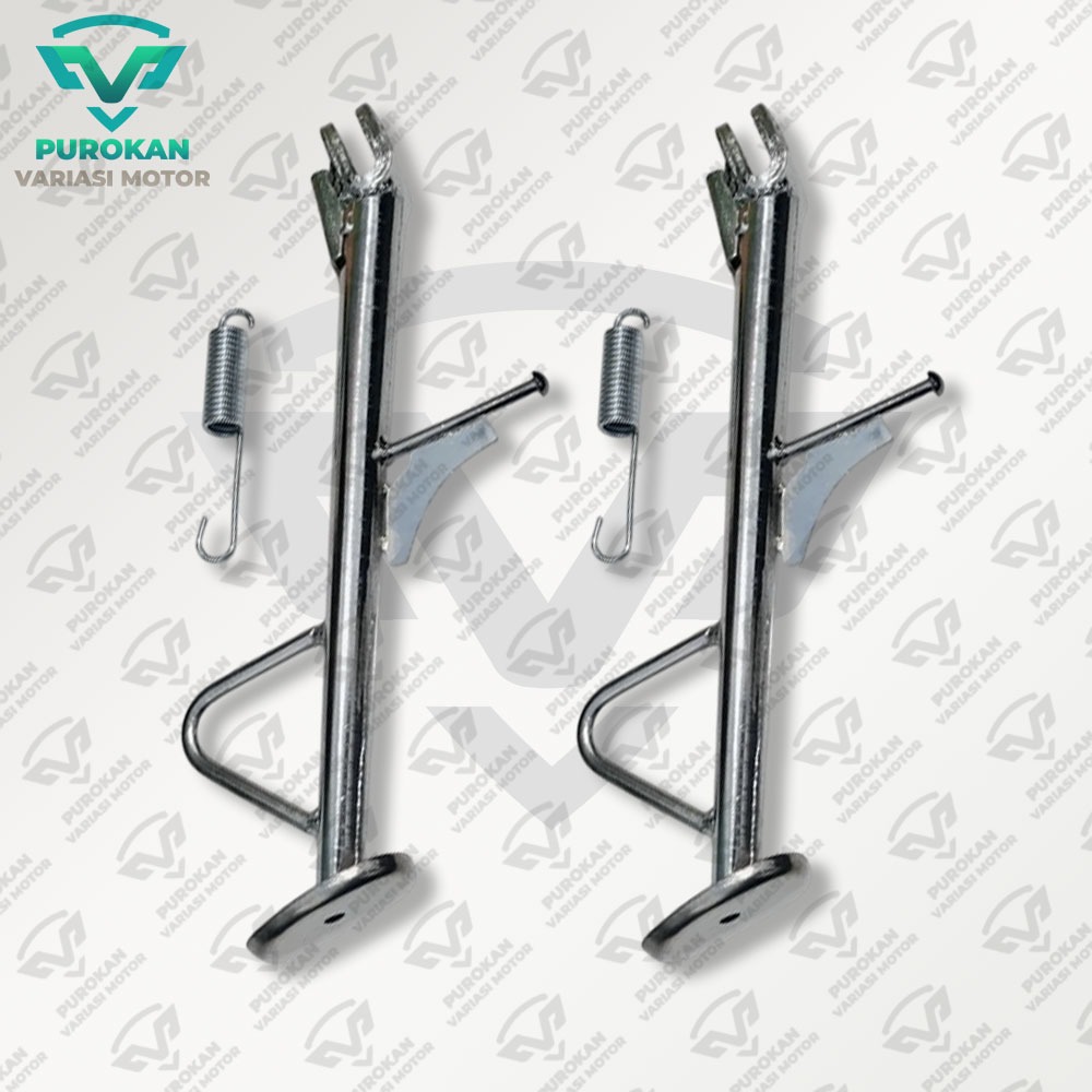 Standar Samping Ninja 250 FI Standar Ninja FI 250 Ukuran 28cm Silver Chrome