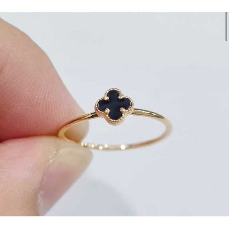 Cincin Emas Clover Van Cleef Ukuran Ring Size 10 & 12 Kadar 8K 37.5% 375 - MA.1 / 0.75 gr