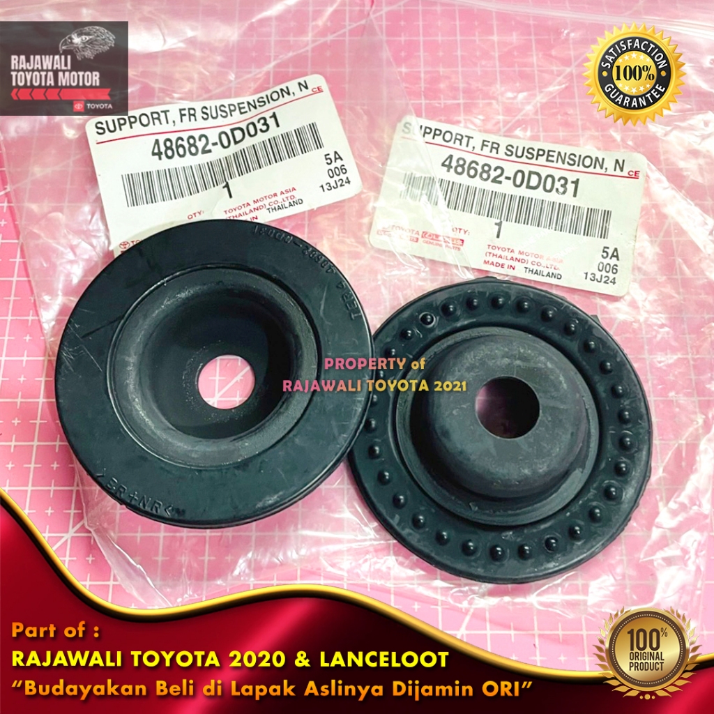 Karet Support Shock Depan Yaris & Vios Suspensi Shockbreaker New Original Toyota 48682-0D031