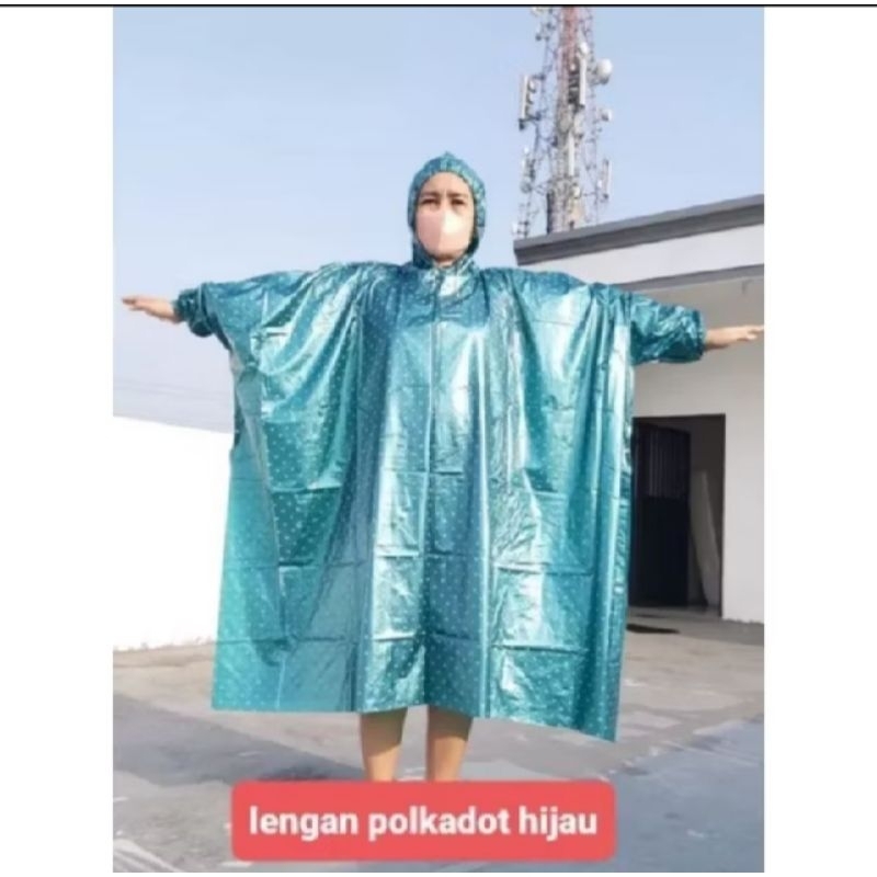 Jas hujan ponco lengan bahan pvc kualitas terbaik