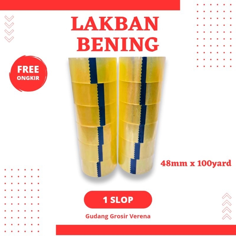 

Lakban 1 Slop Bening/Coklat 48mm x 100yard