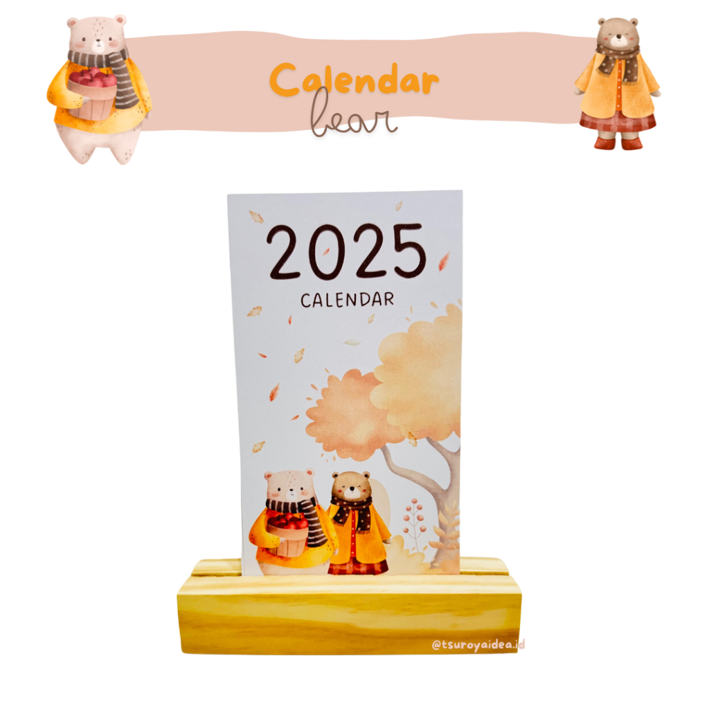 

Calendar Bear 2025 / Kalender Aesthetic 2025 - C1