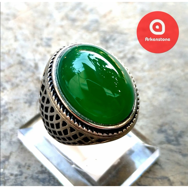 batu cincin akik hijau garut ohen cristal natural top quality