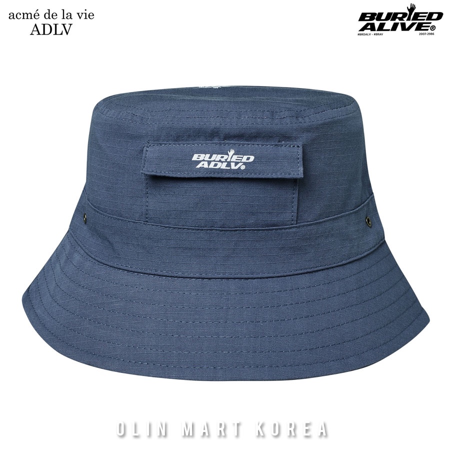 ADLV BA x ADLV OUT POCKET BUCKET HAT INDIGO BLUE