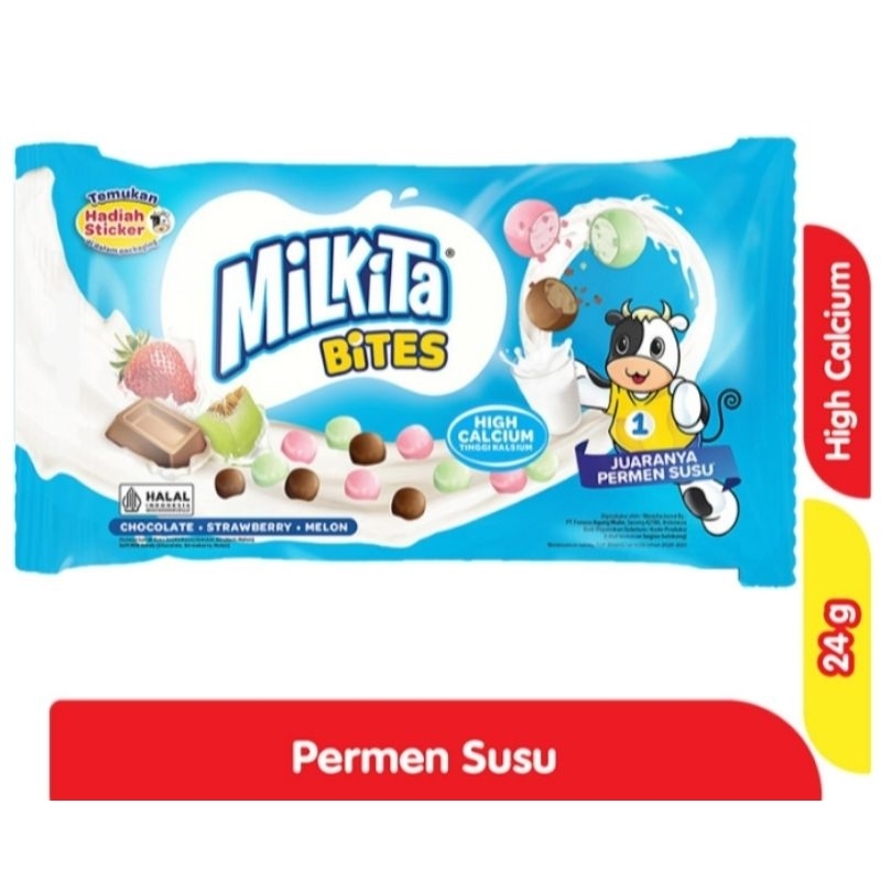 

Sale Stok Expire Date September 2025 Milkita Bites 24gr Permen Susu Rasa Cokelat, Stroberi, & Mellon