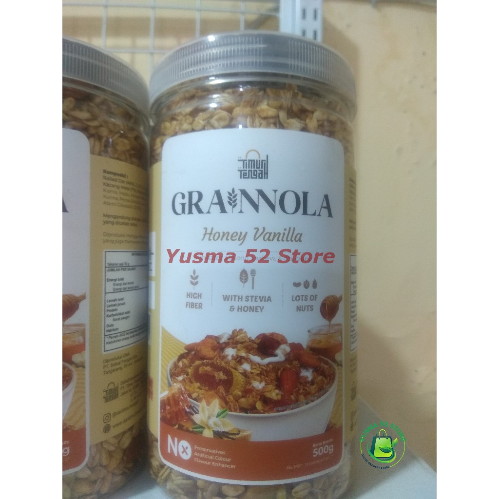 

Grainnola Honey & Vanilla - Granola Cemilan Untuk Diet Sehat - 500 Gram