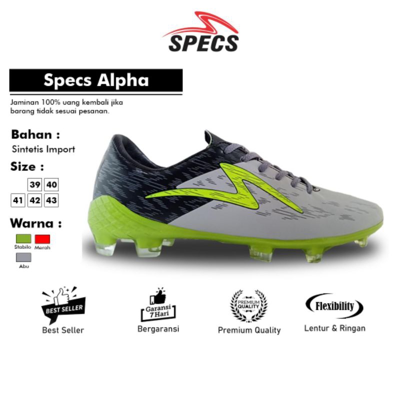 Sepatu Bola Specs Accelerator Alpha Garuda Attack SIZE 39-43
