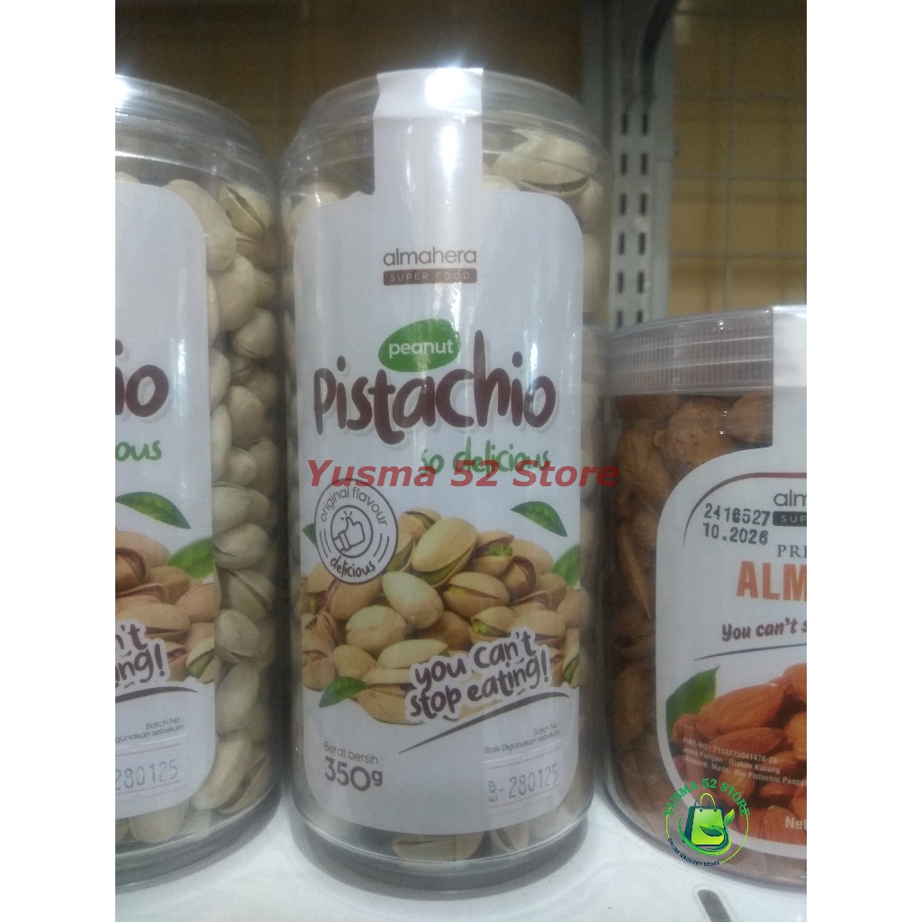 

Kacang Pistachio Almahera 350 Gram Premium Original Peanut Pistachios Kacang Fustuk Pistacio