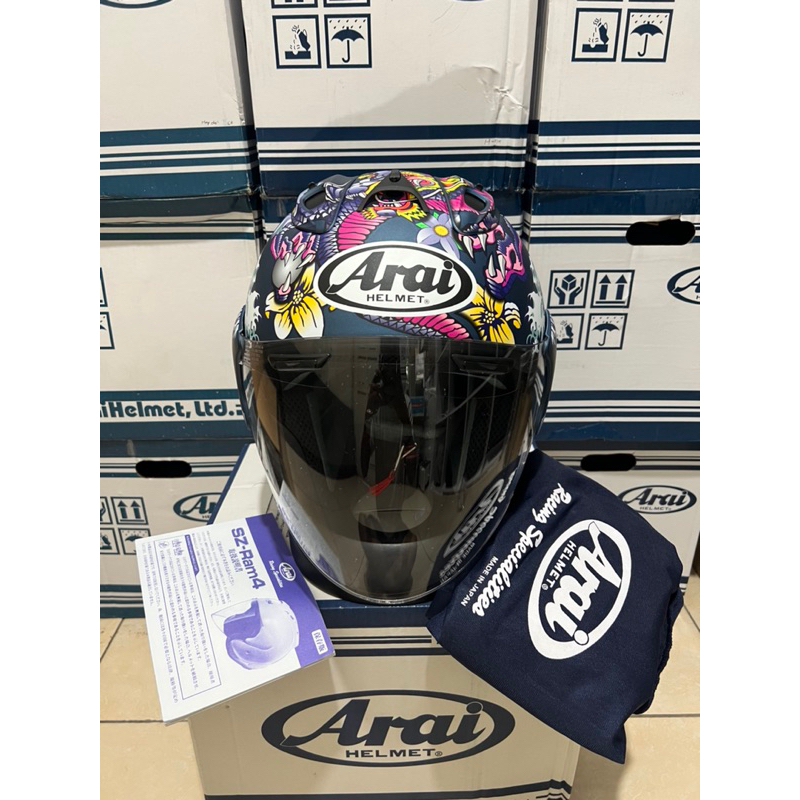HELM COPY ARAI MOTIF ORIENTAL BLUE DOFF
