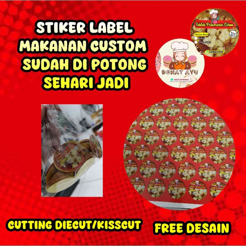 

Stiker Label Makanan Custom / Sticker Label Makanan /Stiker Kemasan