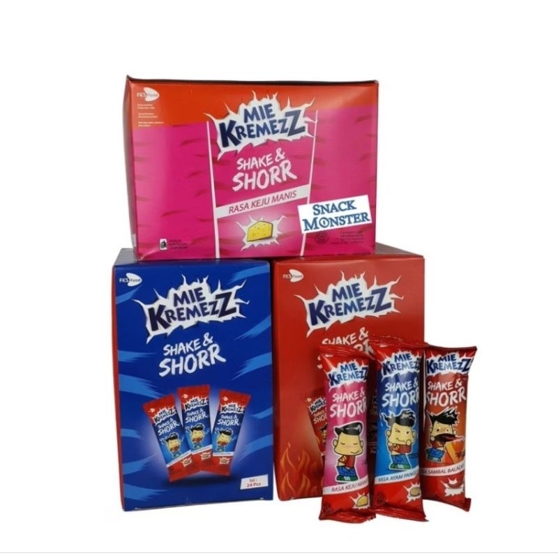 

Mie Kremezz Shorr 1 box isi 21 pcs