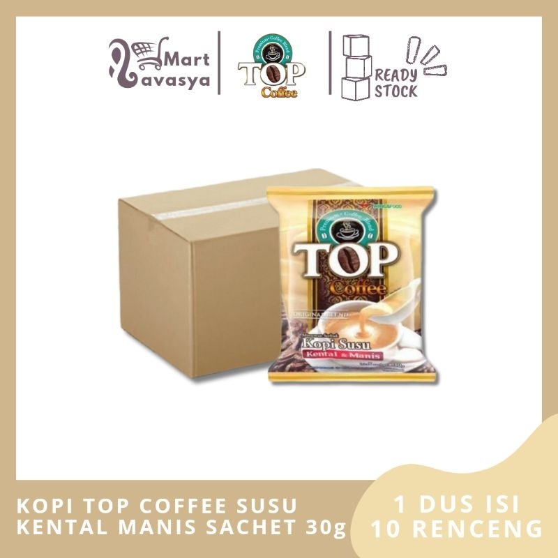 

KOPI TOP COFFEE SUSU KENTAL MANIS SACHET 20g - 1 DUS ISI 10 RENCENG - KOTA BANDUNG - LAVASYA MART