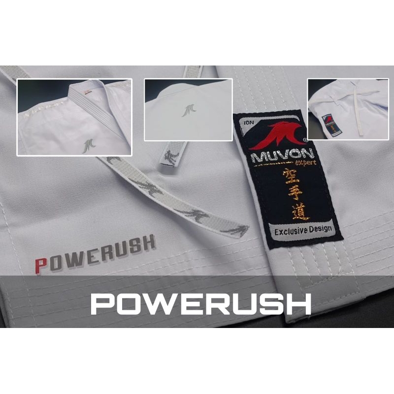 Baju Karate gi KATA MUVON POWERUSH POWER RUSH Original