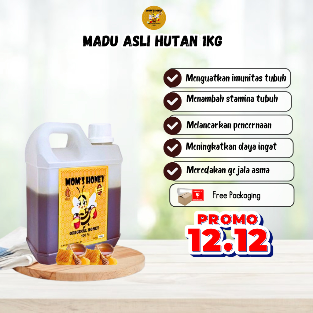 

[1 Kg] Madu untuk Kesehatan 100% Original By Madu Moms Honey