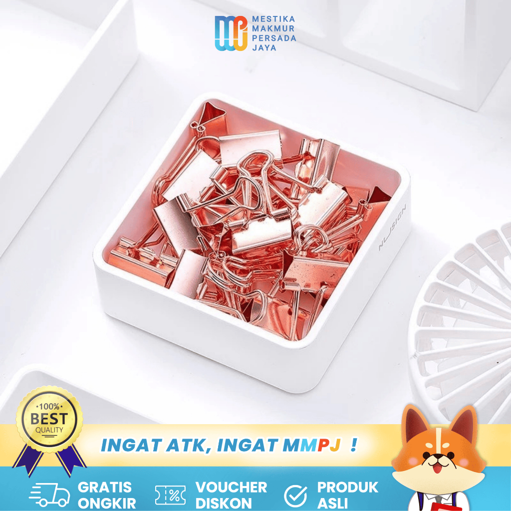 

Deli Klip Kertas Rose Gold / Paper Clip Binder And Push Pin Rose Gold