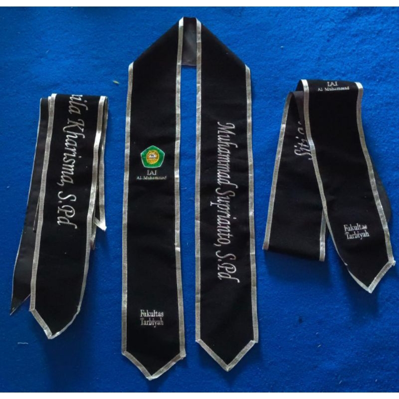 SELEMPANG WISUDA LEHER 2 SISI CUSTOM