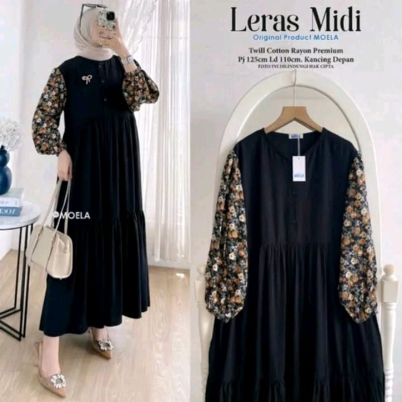 LERAS MIDI BY MOELA MAT TWILL PREMIUM COTTON RAYON PREMIUM