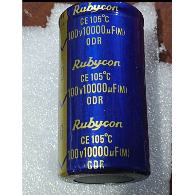 1BUAH ELCO 10000UF 100V RUBYCON ELKO 10000 UF 100 VOLT RUBICON