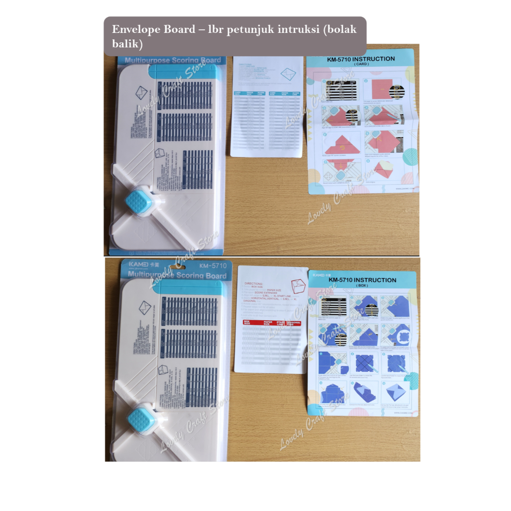 

RB LovelyCraftStore 2in1 Multipurpose Scoring Board Creasing Board Trimmer A4 Paper Trimmer dan