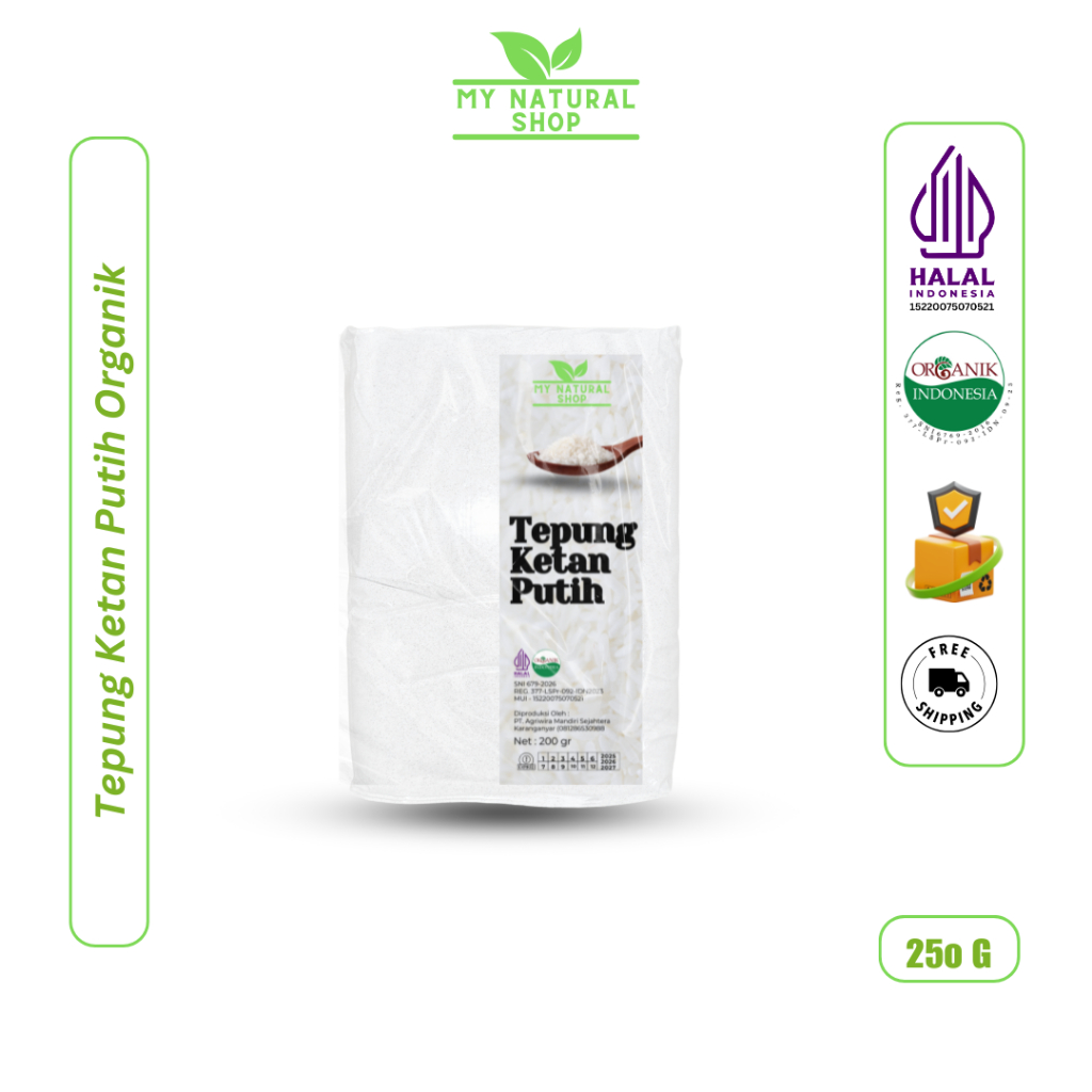 

Tepung Ketan Putih Organik @250Gr Vacum