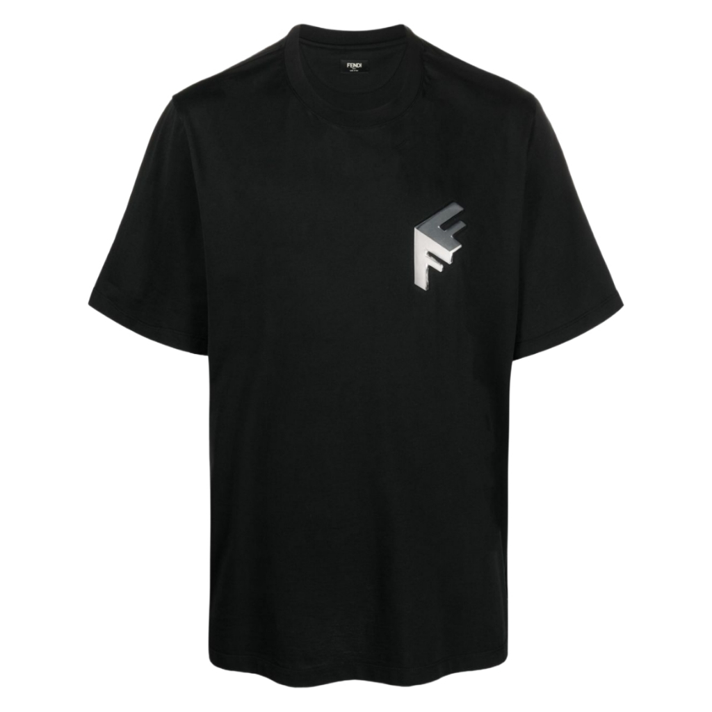 Fendi 3D Logo Black Tee / Kaos Branded Original