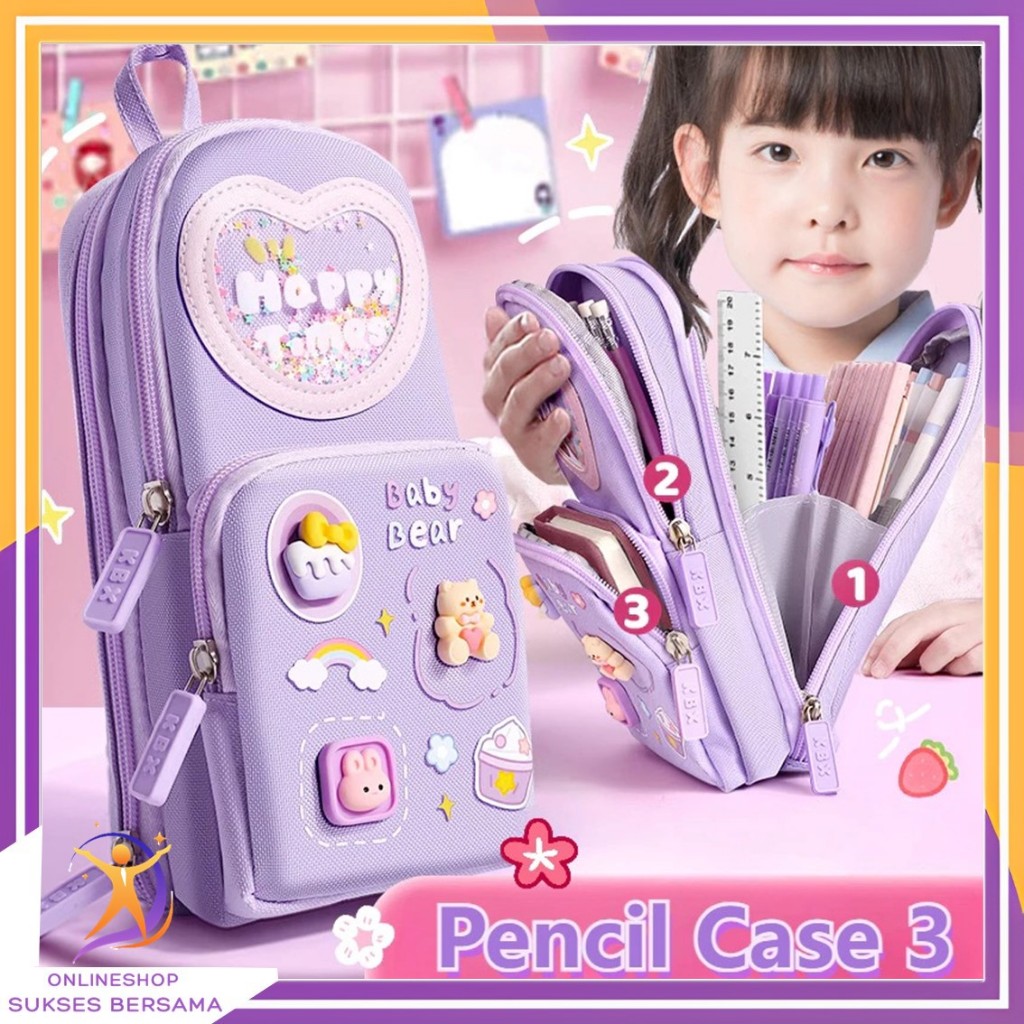 

OSB Tempat Pensil 3D 3 Resleting Karakter Kartun Kapasitas Besar Kotak Pensil Anak Sekolah 6 Sekat Tempat Pensil Lucu Kotak Pensil Serbaguna 6 Layers Tempat Alat Tulis Perlengkapan Sekolah 3 Sisi Resleting