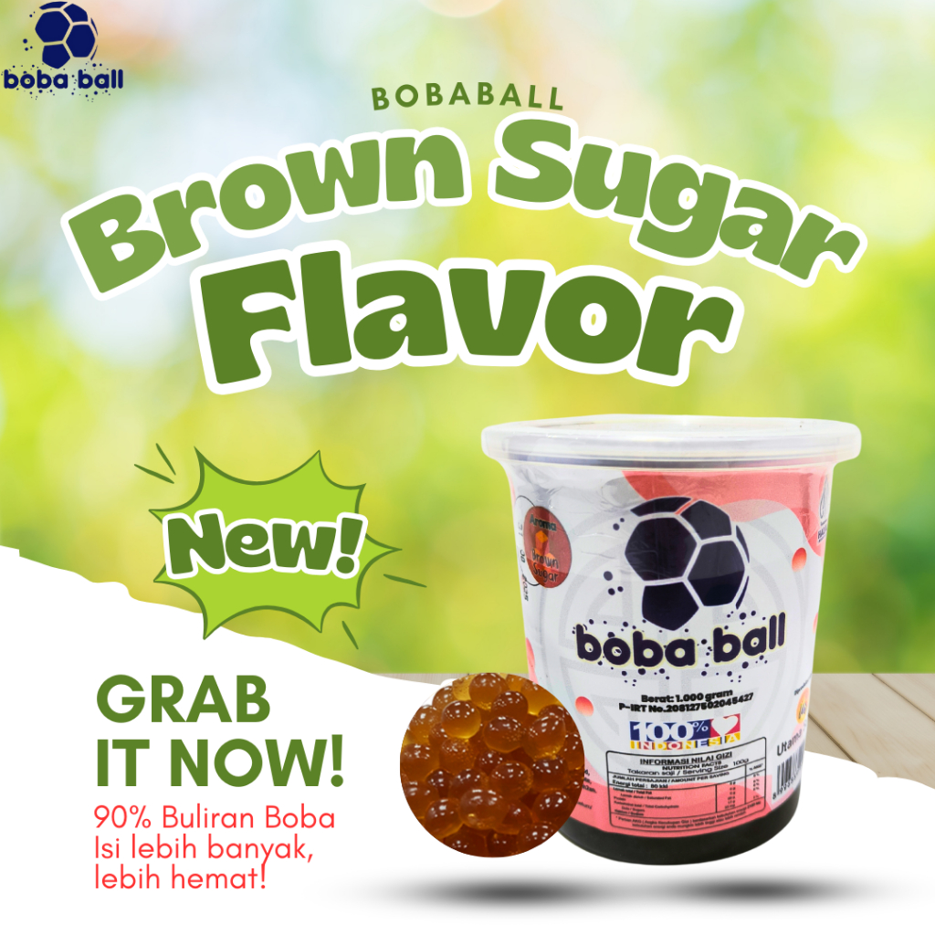

{PROMO} Bobaball | Brown Sugar Popping Boba 1 Kg - Sensasi Rasa di Setiap Gigitan