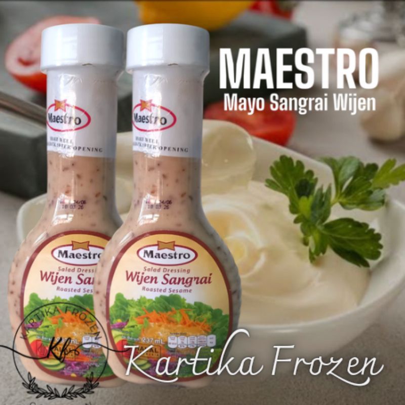 

MAESTRO WIJEN SANGRAI SALAD DRESSING 237 ML, Perpaduan Mayones dengan rasa manis wijen sangrai