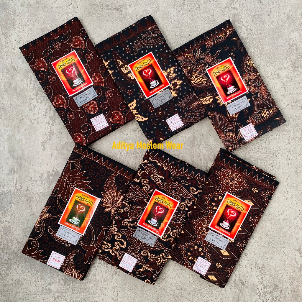 Kain Jarik Batik Panjang Brown Coffee Cap Cent Batik Seserahan Pengantin