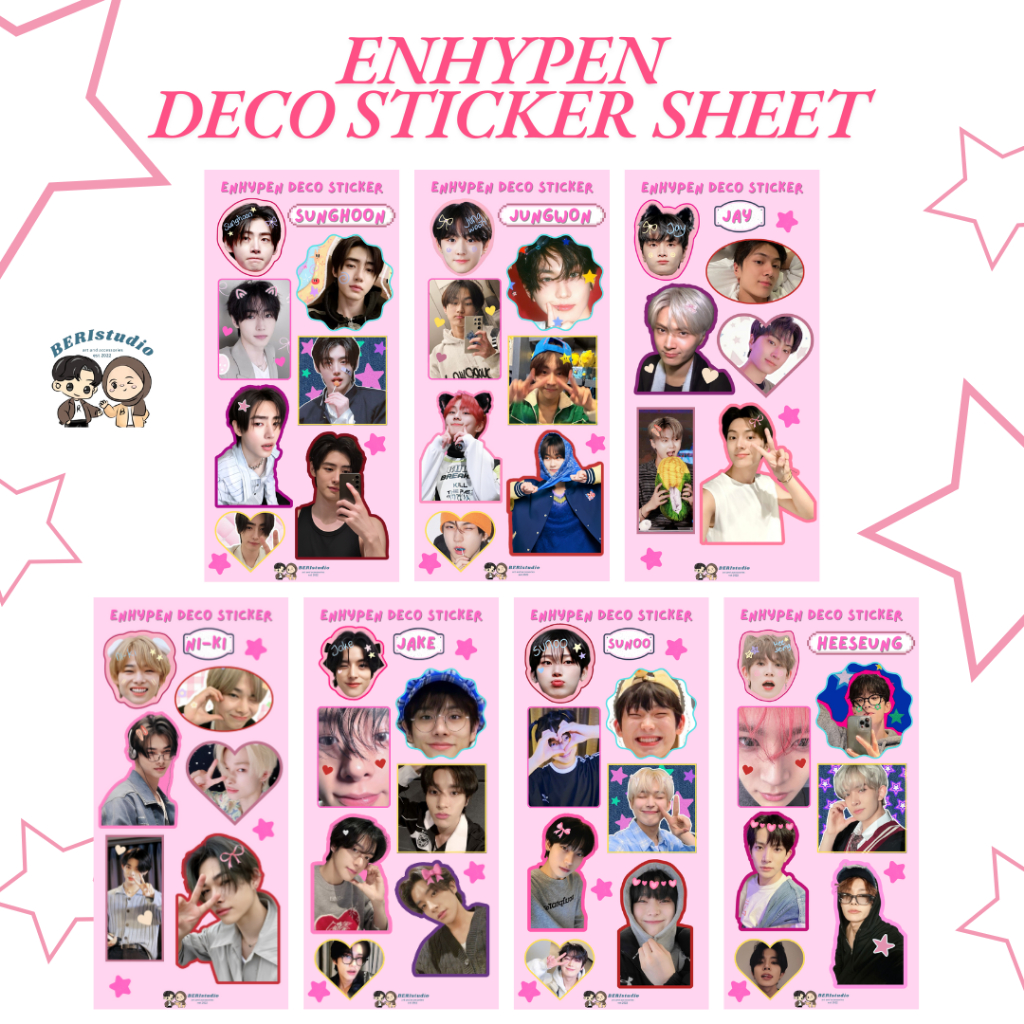 

ENHYPEN DECO STICKER SHEET by BERIstudio Kiss Cut
