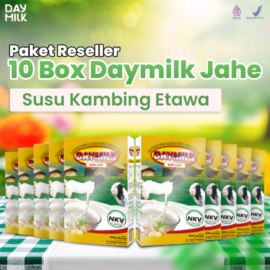 

Susu Daymilk Jahe - Paket Reseller 10 Box Daymilk Jahe Jaga Persendian dan tulang