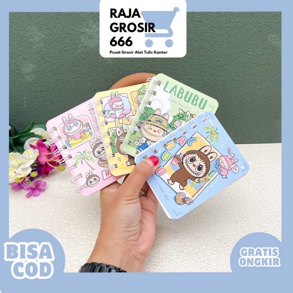 

BUKU BINDER SPIRAL A7 LABUBU BK-1666 POPMART termurah bagus lucu imut kado unik COD