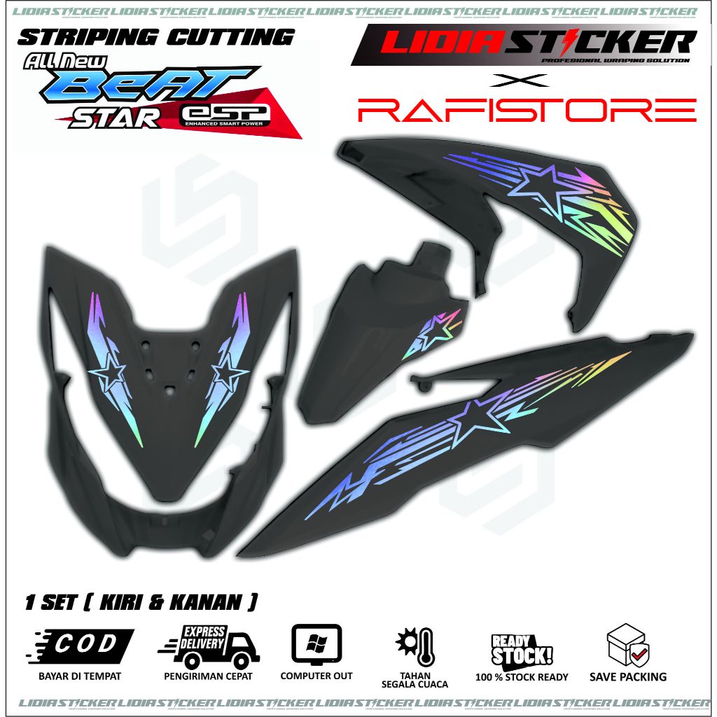 BEAT ESP STRIPING BINTANG CUTTING STICKER