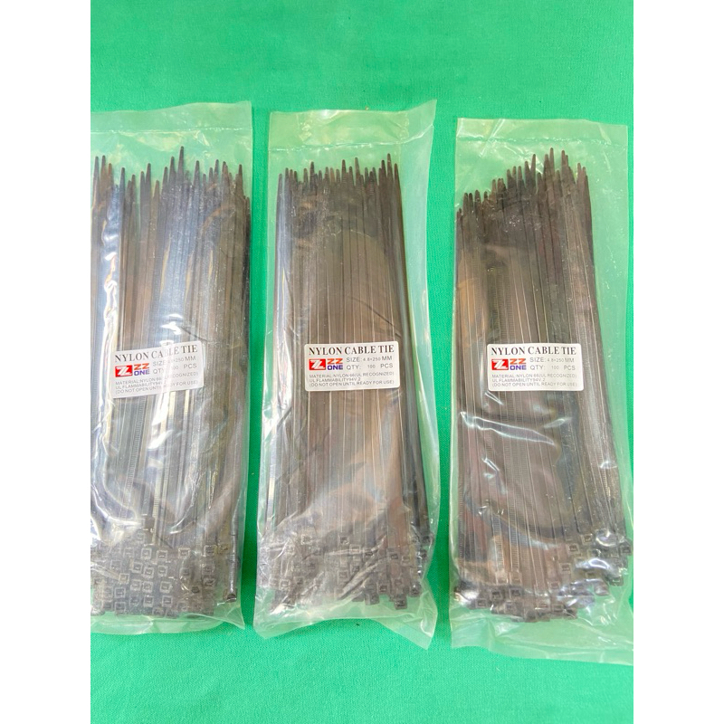 

(100pcs) Cable Ties Hitam Tebal 4,8x250mm ZZONE
