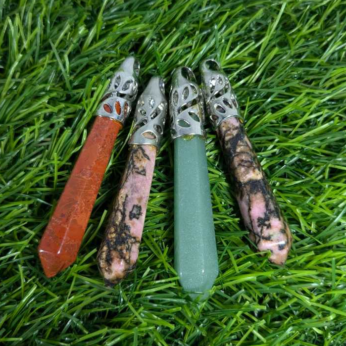 Liontin Hexagonal - Aventurine - Rhodonite - Red Jasper - Liontin Gemstone