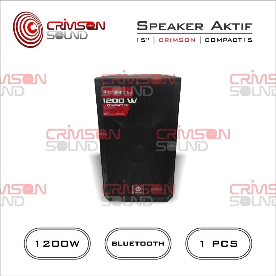 AKTIF SPEAKER CRIMSON SUPER BASS 15 INCH DSP 1200 WATT COMPACT 15