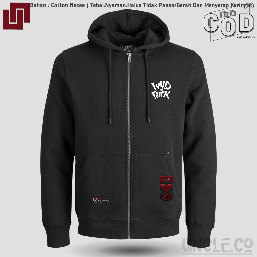 Jaket Pria Hoodie distro Sweater Polos Hoodie zipper Uncle.Clothing Size M sampai XXL