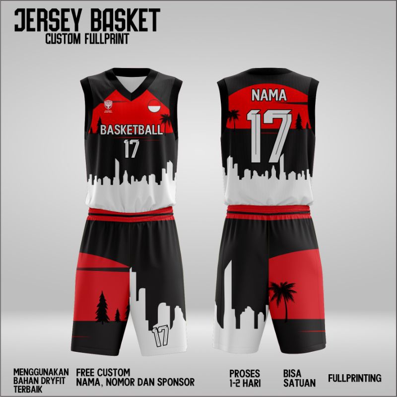 JERSEY BASKET CUSTOM FREE DESIGN FULL PRINTING
